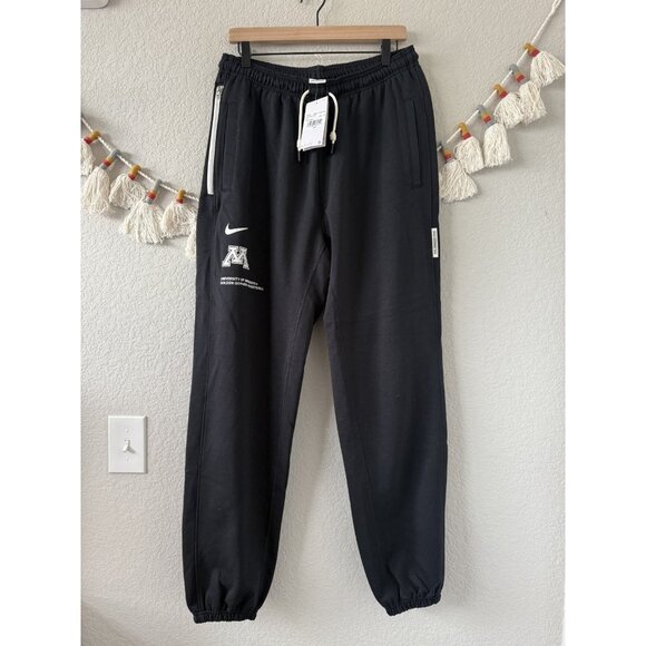 Nike Dri Fit Travel Fleece Terry Jogger Pant Black MN University Sporty Mens LT - Picture 1 of 9